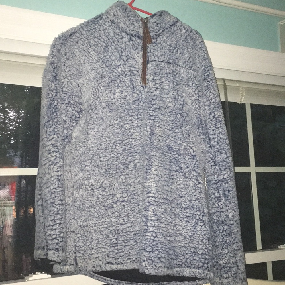 Navy and white Sherpa